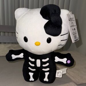 Hello Kitty Black and White Skeleton Plush (side stepper)